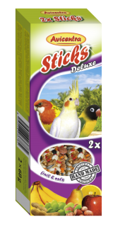 Avicentra Sticks Tyčinky deluxe s ovocem a ořechy pro malé papoušky